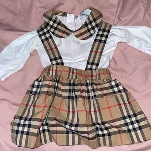 Burberry Dress With Burberry Long Sleeve Onesie